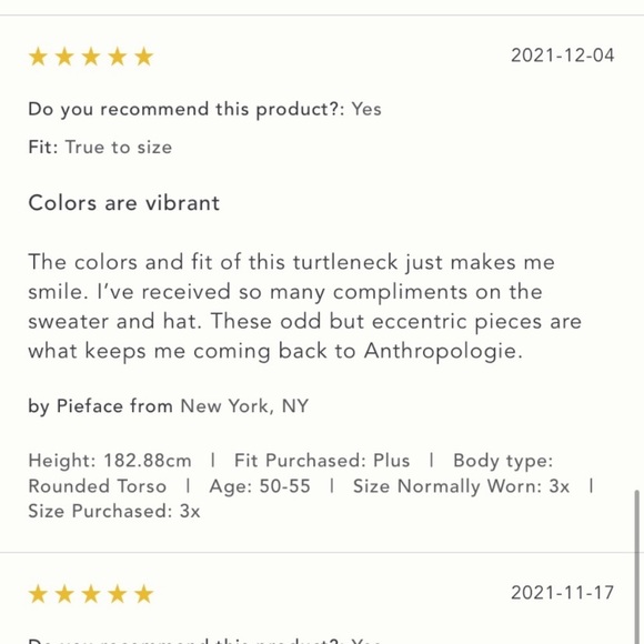 Anthropologie NWT Maeve Striped Turtleneck Sweater Size 1X. - Picture 8 of 14